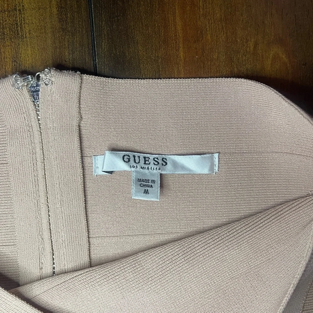 Guess Elegant Nude Bandage Skirt